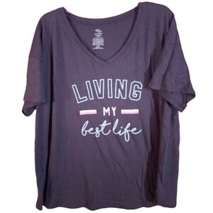 Women's Secret Treasure Sleepwear Pajama Top Grey Size 2X